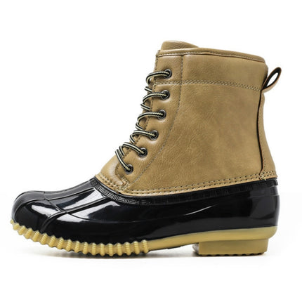 Woman Sonwy boots Shoes Waterproof Boots for all Seasons Brown Color Rubber Bottom Warm boot shoes, Size:38(Beige)-garmade.com