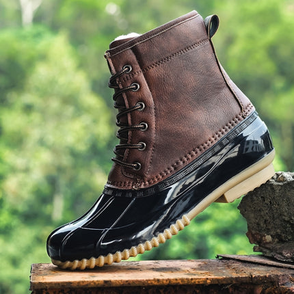 Woman Sonwy boots Shoes Waterproof Boots for all Seasons Brown Color Rubber Bottom Warm boot shoes, Size:39(Black)-garmade.com