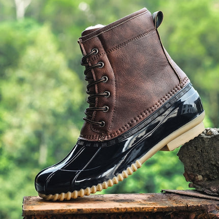 Woman Sonwy boots Shoes Waterproof Boots for all Seasons Brown Color Rubber Bottom Warm boot shoes, Size:40(Black)-garmade.com