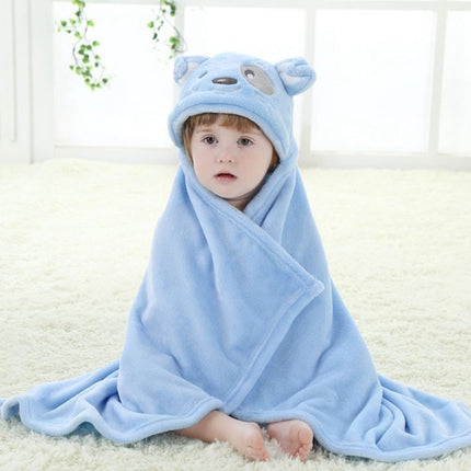 Baby Animal Shape Hooded Cape Bath Towel, Size:100×75cm(Red-Faced Frog)-garmade.com