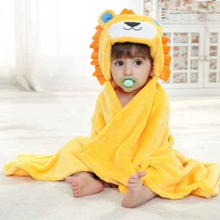 Baby Animal Shape Hooded Cape Bath Towel, Size:100×75cm(White Bear)-garmade.com