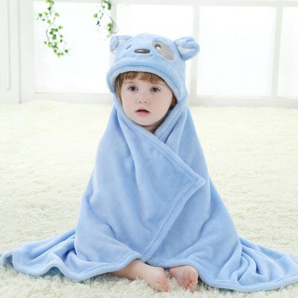 Baby Animal Shape Hooded Cape Bath Towel, Size:100×75cm(Big-Eyed Yellow Duck)-garmade.com