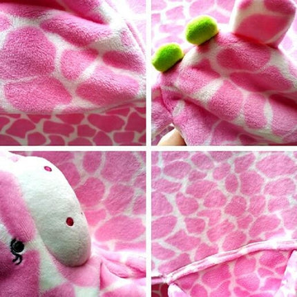 Baby Animal Shape Hooded Cape Bath Towel, Size:100×75cm(Pink Bear)-garmade.com