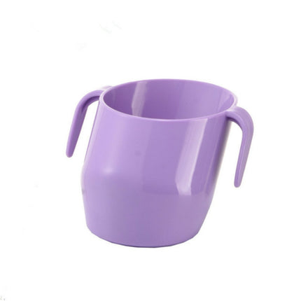 Baby Drinking Mouthwash Learning Cup Oblique Mouth Child Drinking Training Cup(Lavender Purple)-garmade.com