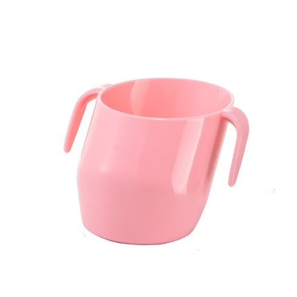 Baby Drinking Mouthwash Learning Cup Oblique Mouth Child Drinking Training Cup(Cherry Pink)-garmade.com