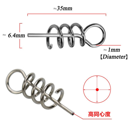 50 PCS Luya Accessories Spring Pin For Lock Pin Soft Bait, Size:3.5CM-garmade.com