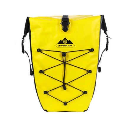 WHEEL UP 25L WHFS001 Waterproof Bicycle Backpack Shelf Bag Unilateral Frame Bag Long-distance Trip Bicycle Bag 25L(Yellow)-garmade.com