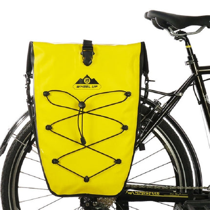 WHEEL UP 25L WHFS001 Waterproof Bicycle Backpack Shelf Bag Unilateral Frame Bag Long-distance Trip Bicycle Bag 25L(Yellow)-garmade.com