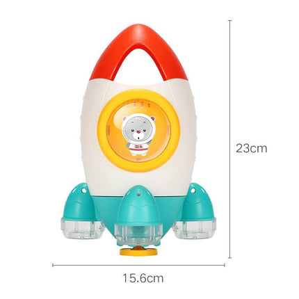 Baby Bath Shower Water Spray Rotating Rocket Beach Toys(Orange)-garmade.com