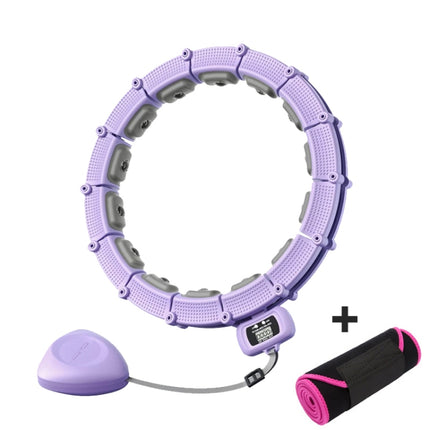 Smart Abdominal Ring Waist Trainer Magnet Massage Loss Weight Exercise Equipment With Belt Purple(18 Knots)-garmade.com