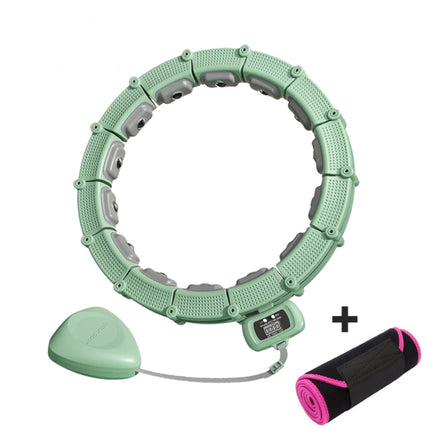 Smart Abdominal Ring Waist Trainer Magnet Massage Loss Weight Exercise Equipment With Belt Green(18 Knots)-garmade.com