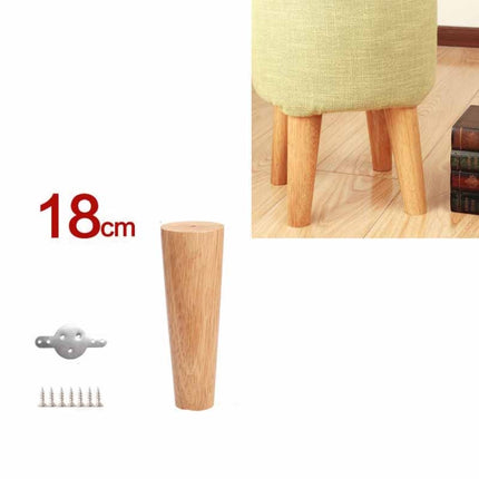 Solid Wood Sofa Foot Table Leg Cabinet Foot Furniture Chair Heightening Pad, Size:18 cm, Style:Vertical(Wood Color)-garmade.com