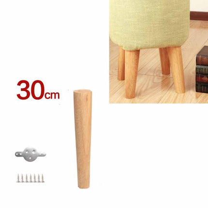 Solid Wood Sofa Foot Table Leg Cabinet Foot Furniture Chair Heightening Pad, Size:30 cm, Style:Vertical(Wood Color)-garmade.com