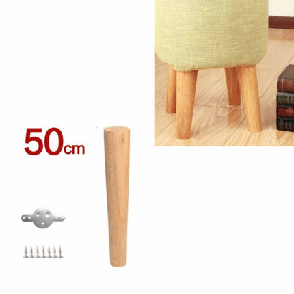 Solid Wood Sofa Foot Table Leg Cabinet Foot Furniture Chair Heightening Pad, Size:50 cm, Style:Vertical(Wood Color)-garmade.com