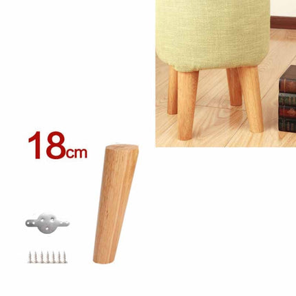 Solid Wood Sofa Foot Table Leg Cabinet Foot Furniture Chair Heightening Pad, Size:18 cm, Style:Tilt(Wood Color)-garmade.com