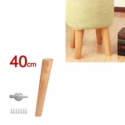 Solid Wood Sofa Foot Table Leg Cabinet Foot Furniture Chair Heightening Pad, Size:40 cm, Style:Tilt(Wood Color)-garmade.com
