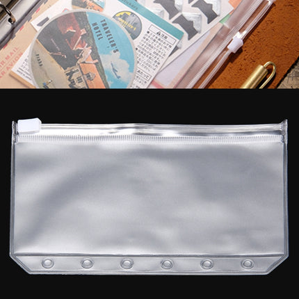 3 PCS Bill Bag Business Card Pull-edge Loose-leaf Pocket Insert PVC Zipper Storage Bag A5 L-garmade.com