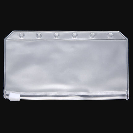 3 PCS Bill Bag Business Card Pull-edge Loose-leaf Pocket Insert PVC Zipper Storage Bag A6 M-garmade.com