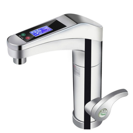 Intelligent Instant Digital Hot Water Faucet Hot and Cold Water Heater, EU Plug(Silver Grey)-garmade.com