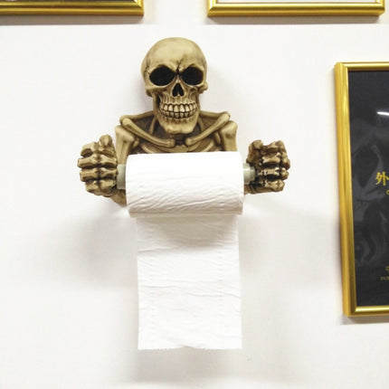 4 PCS Retro Wall Hanging Skull Tissue Creative Resin Living Room bedroom Paper Roll-garmade.com