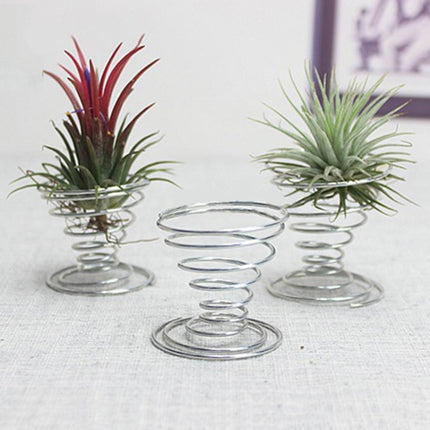 2 PCS Air Aluminum Wire Pineapple Rooting Holder Spring Base, Size:5.2×5.35×6cm(Silver)-garmade.com