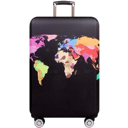 Travel Luggage Cover Suitcase Dustproof Scratch-proof Protection Elastic Sleeve, Size:S Size 19 to 21 inch(World Map)-garmade.com