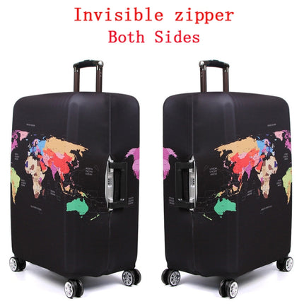 Travel Luggage Cover Suitcase Dustproof Scratch-proof Protection Elastic Sleeve, Size:S Size 19 to 21 inch(World Map)-garmade.com