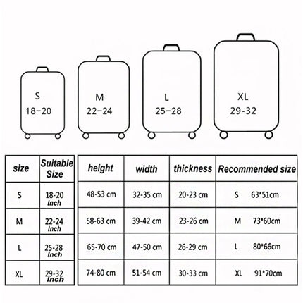 Travel Luggage Cover Suitcase Dustproof Scratch-proof Protection Elastic Sleeve, Size:S Size 19 to 21 inch(World Map)-garmade.com