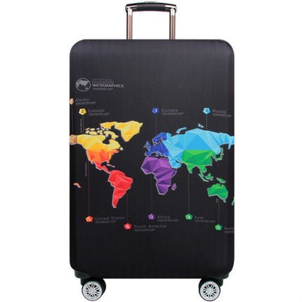 Travel Luggage Cover Suitcase Dustproof Scratch-proof Protection Elastic Sleeve, Size:S Size 19 to 21 inch(Geometric Map)-garmade.com