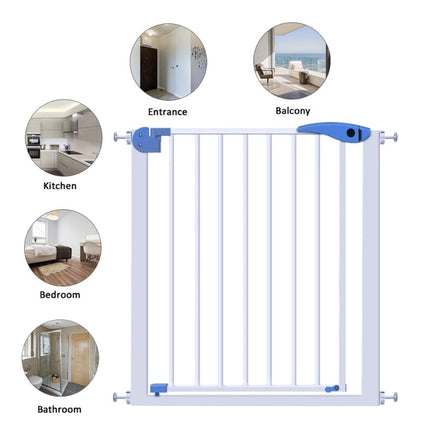 Child Safety Staircase Isolation Fixing Board Baby Safety Door, Size:74.5×77cm(White)-garmade.com
