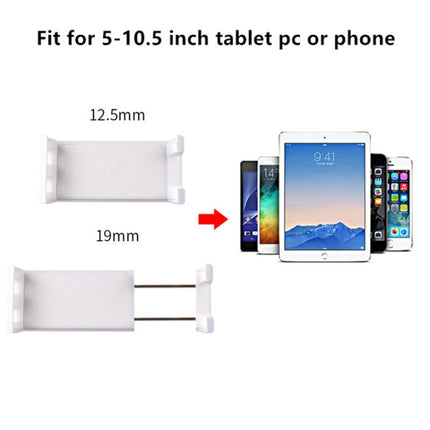 Multifunctional Mobile Phone Tablet Wall Hanging Desktop Aluminum Alloy Holder with Wall Base(Silver Gray)-garmade.com
