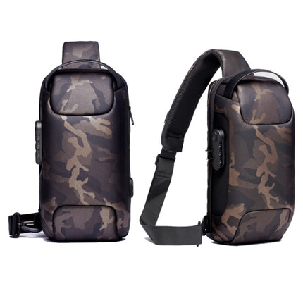 WEIXIER 9530 Men Oxford Cloth Chest Bag Anti-theft Crossbody Bag Sports Backpack(Camouflage Color)-garmade.com