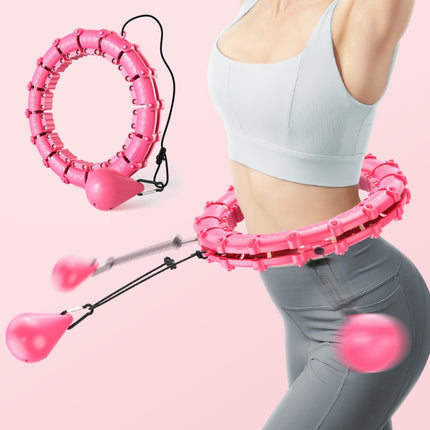 Smart Thin Waist Ring Women Will Not Fall Off Detachable Abdominal Ring Fitness Equipment, Size: 18 Knots(Pink)-garmade.com