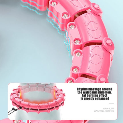 Smart Thin Waist Ring Women Will Not Fall Off Detachable Abdominal Ring Fitness Equipment, Size: 21 Knots(Pink)-garmade.com