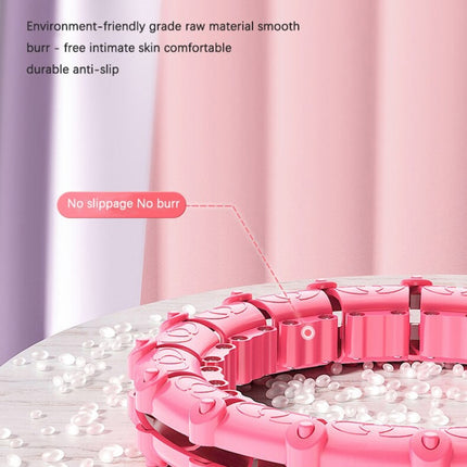 Smart Thin Waist Ring Women Will Not Fall Off Detachable Abdominal Ring Fitness Equipment, Size: 24 Knots(Coral Pink)-garmade.com
