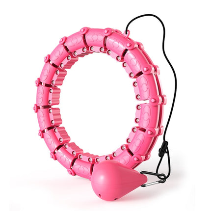 Smart Thin Waist Ring Women Will Not Fall Off Detachable Abdominal Ring Fitness Equipment, Size: 24 Knots(Pink)-garmade.com