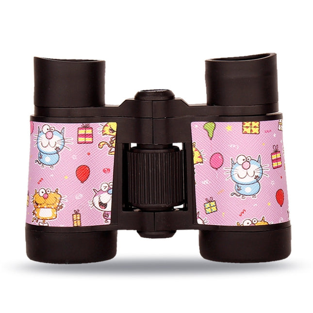 4X30 Binocular Telescope Bird Watching Telescope Gifts for Children(Cartoon Pink)-garmade.com