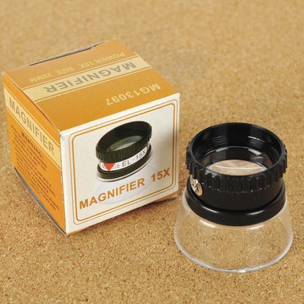 15X Monocular Magnifier Pocket Portable Tube Magnifier Repair Map(Black)-garmade.com