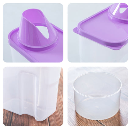 3L Household Plastic Transparent Washing Powder Storage Box Storage Container( Green)-garmade.com