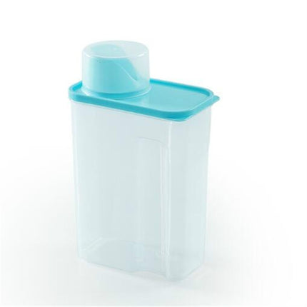 3L Household Plastic Transparent Washing Powder Storage Box Storage Container(Blue)-garmade.com