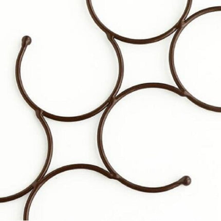 Multi-Circle Hook Hanging Hanging Scarf Belt Scarf Tie Hanger Rack, Size:50.5x20.5cm(Black)-garmade.com