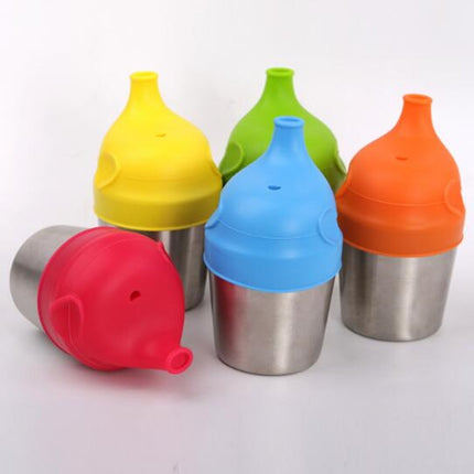 2 PCS Food Grade Silicone Soft Bottle Cap Straw Accessories Elephant Spill Proof Leak Proof Bottle Cap(Orange)-garmade.com