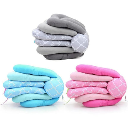 Baby Feeding Pillow Multi-functional Newborn Baby Breastfeeding Artifact Anti-vomiting Crib(Gray)-garmade.com