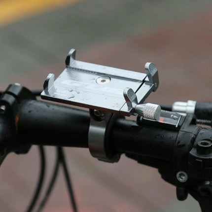 G-81 Bicycle Aluminum Alloy Mobile Phone Navigation Bracket Riding Equipment(Black)-garmade.com