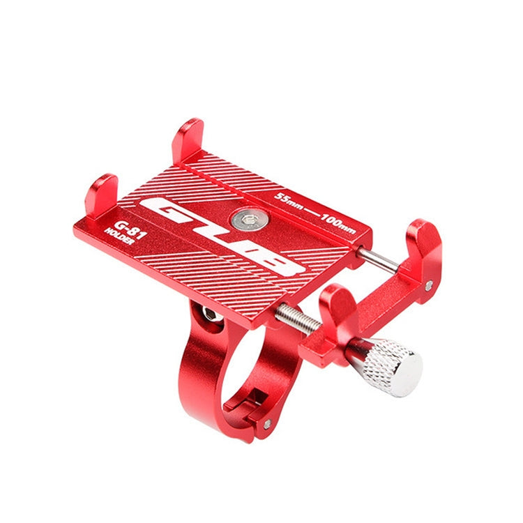 G-81 Bicycle Aluminum Alloy Mobile Phone Navigation Bracket Riding Equipment(Red)-garmade.com