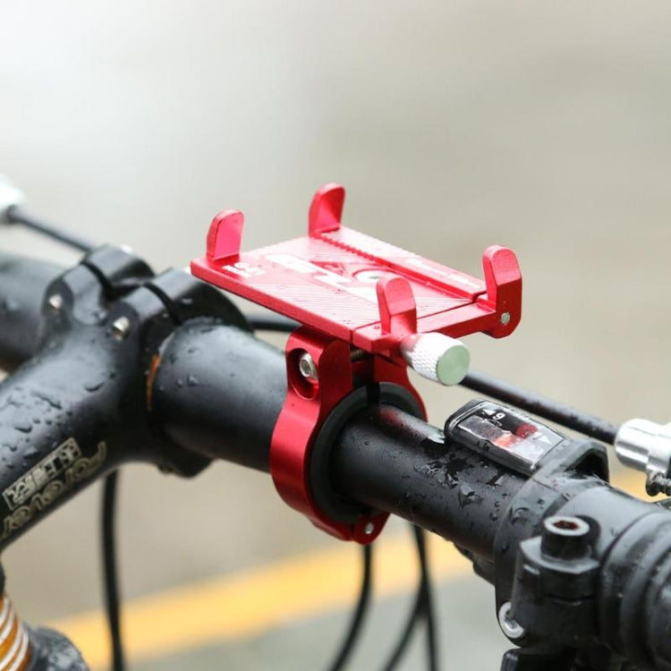 G-81 Bicycle Aluminum Alloy Mobile Phone Navigation Bracket Riding Equipment(Red)-garmade.com