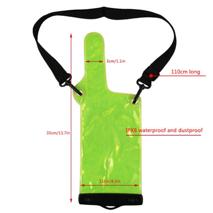 Walkie Talkie Waterproof Bag with Lanyard (Excluding Walkie Talkie)(Green)-garmade.com