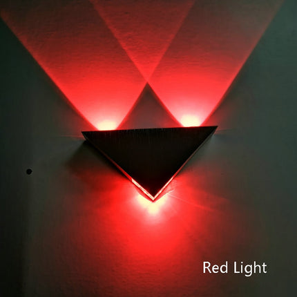 9W LED Triangle Wall Light Interior Corridor Aisle Lights(Red Light)-garmade.com