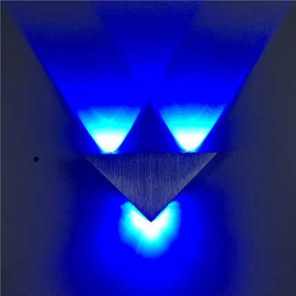9W LED Triangle Wall Light Interior Corridor Aisle Lights(Blue Light)-garmade.com
