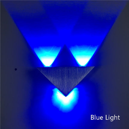 9W LED Triangle Wall Light Interior Corridor Aisle Lights(Blue Light)-garmade.com